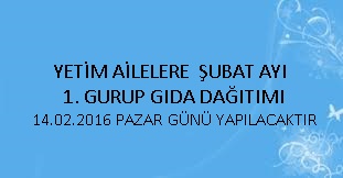 �UBAT AYI 1. GRUP GIDA DA�ITIMI