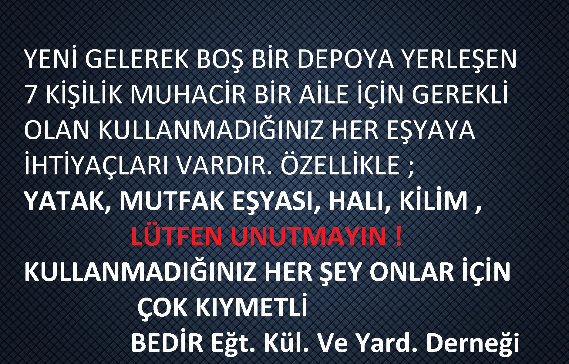 AC�L YARDIM �A�RISI