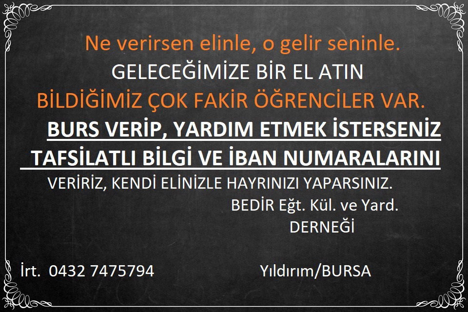 SADAKA VE ZEKAT MALI AZALTMAZ �O�ALTIR